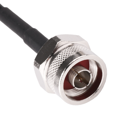 RF Male LMR195 Coaxial Cable Connector With ROHS N PLUG，Hex Nickel Plated TO A N PLUG OD 4.950MM